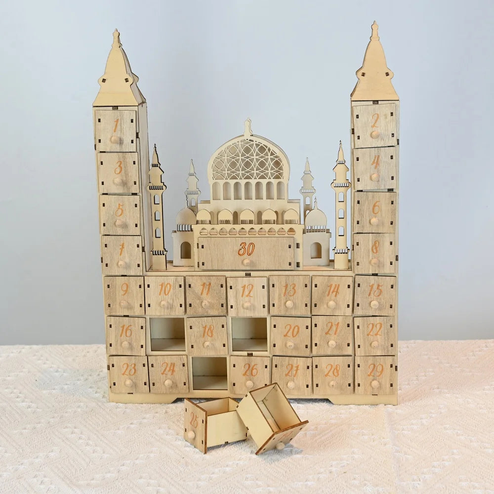 CowLost | ramadan-countdown-calendar-eid-mubarak-wooden-mosque-ornaments |1
