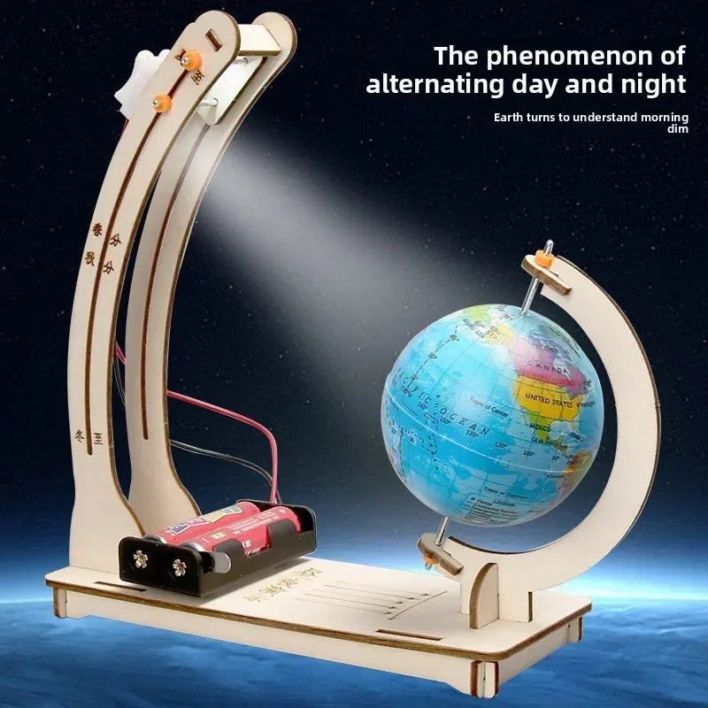 Kids Science DIY Day Night Globe Educational Physics Learning Kit Toy