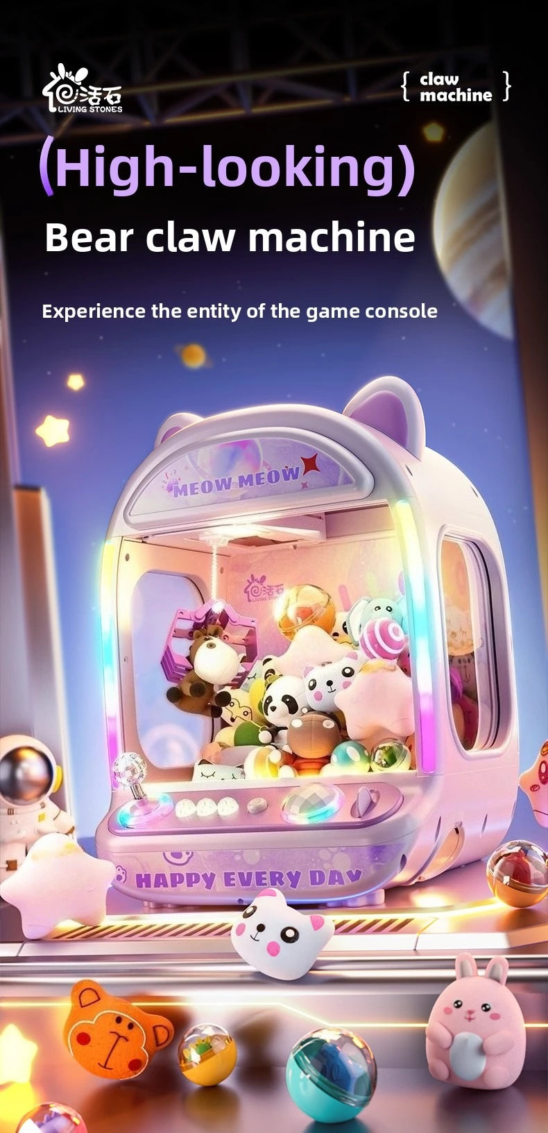 CowLost | product_id-diy-automatic-coin-operated-mini-claw-crane-doll-machine-toy-with-music-for-kids-christmas-gifts |7