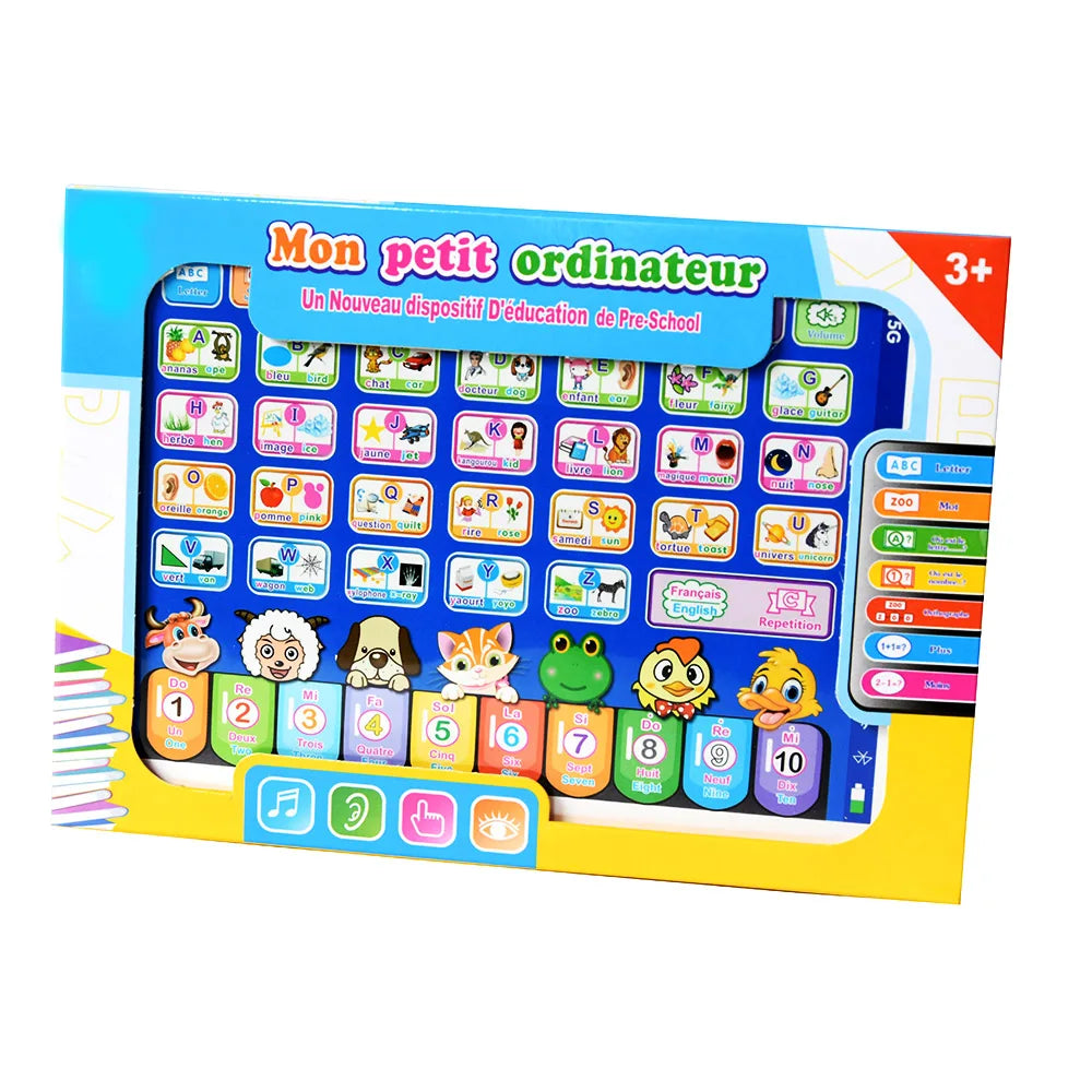 Bilingual French Arabic English Early Learning Educational Toy for Children Preschool Pad