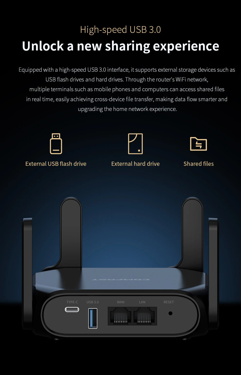 CowLost | comfast-ax3000-wifi-6-mesh-wifi-gigabit-router-2-4g-5-8ghz-dual-band |5