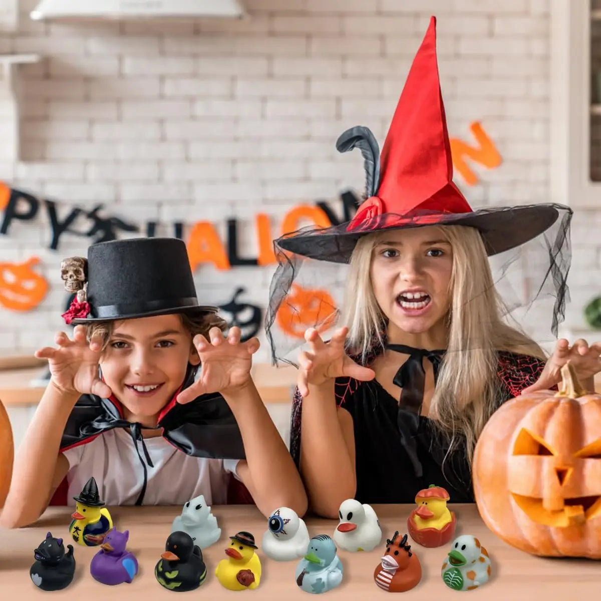 CowLost | product_id-24-48-96-pcs-halloween-rubber-duck-party-favors-for-kids-birthday-decor |6