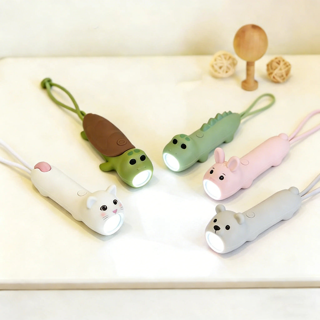 CowLost | various-silicone-usb-rechargeable-soft-flashlight-new-led-dinosaur-sea-turtle-rabbit-kitten-portable-outdoor-torch-for-children |1