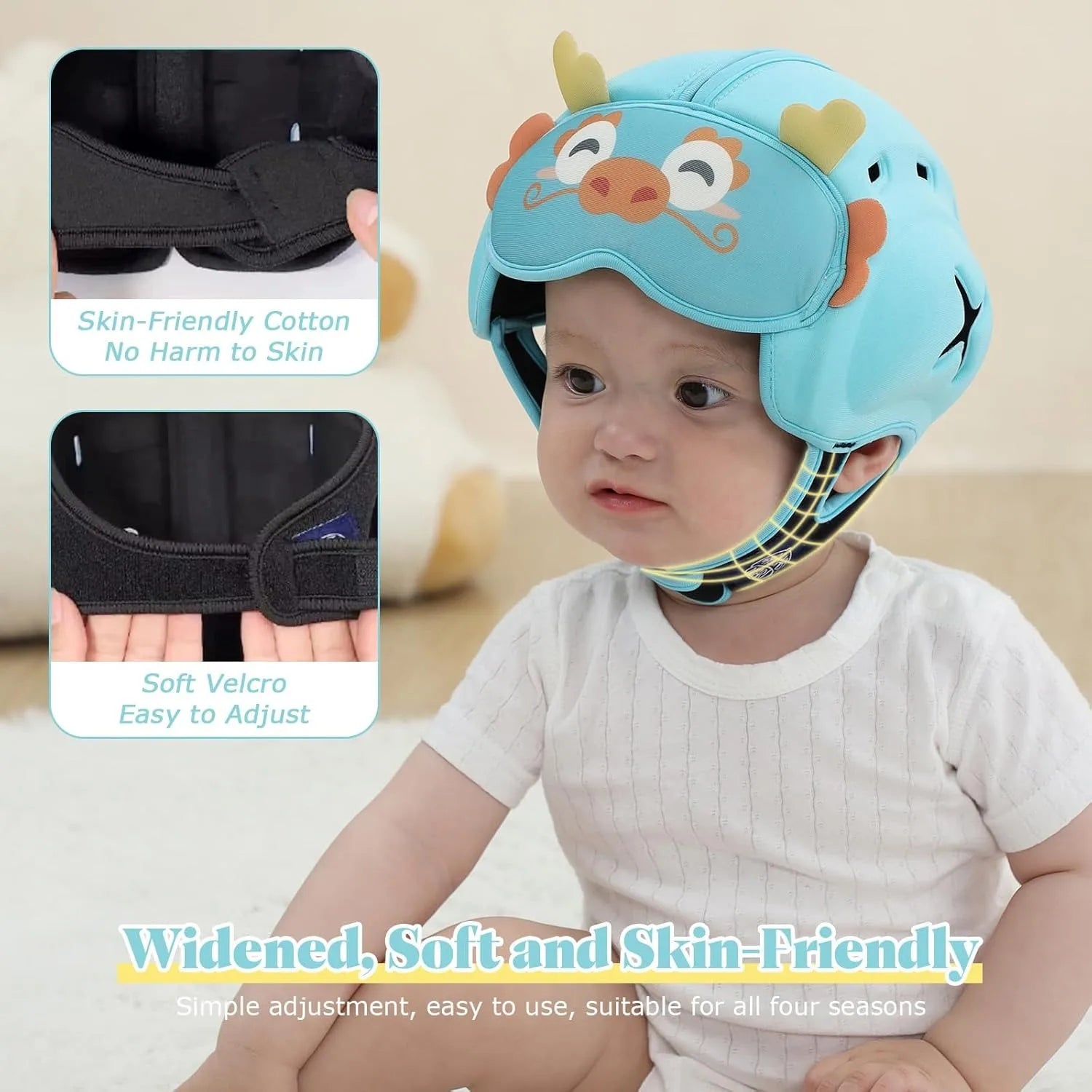 CowLost | mambobaby-guard-hat-cn-dragon-safe-anti-shock-baby-helmet |4