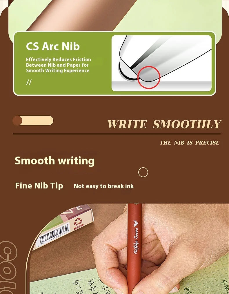 CowLost | product_id-4pcs-milk-tea-gel-pens-set-assorted-retractable-0-5mm-rollerball-for-fast-dry-note-taking-exams |14