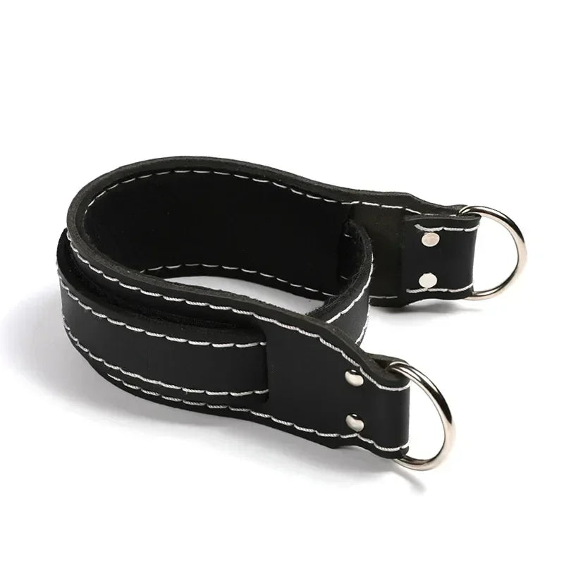 CowLost | sporting-goods-adjustable-leather-ankle-strap-cuffs-for-cable-machine-attachment |19