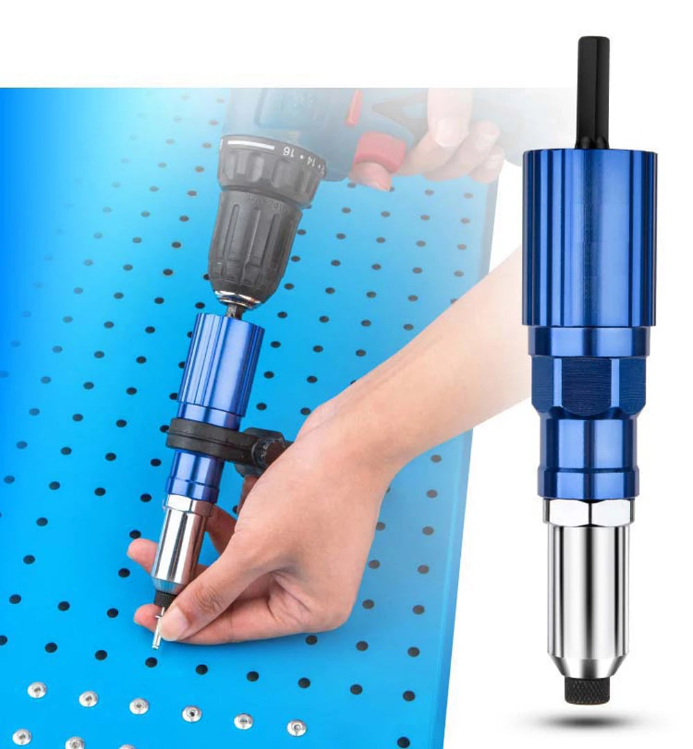 CowLost | electric-rivet-gun-adapter-2-4mm-4-8mm-rivet-nut-gun-drill-adapter-cordless-riveting-tool-insert-nut-pull-rivet-tool |8