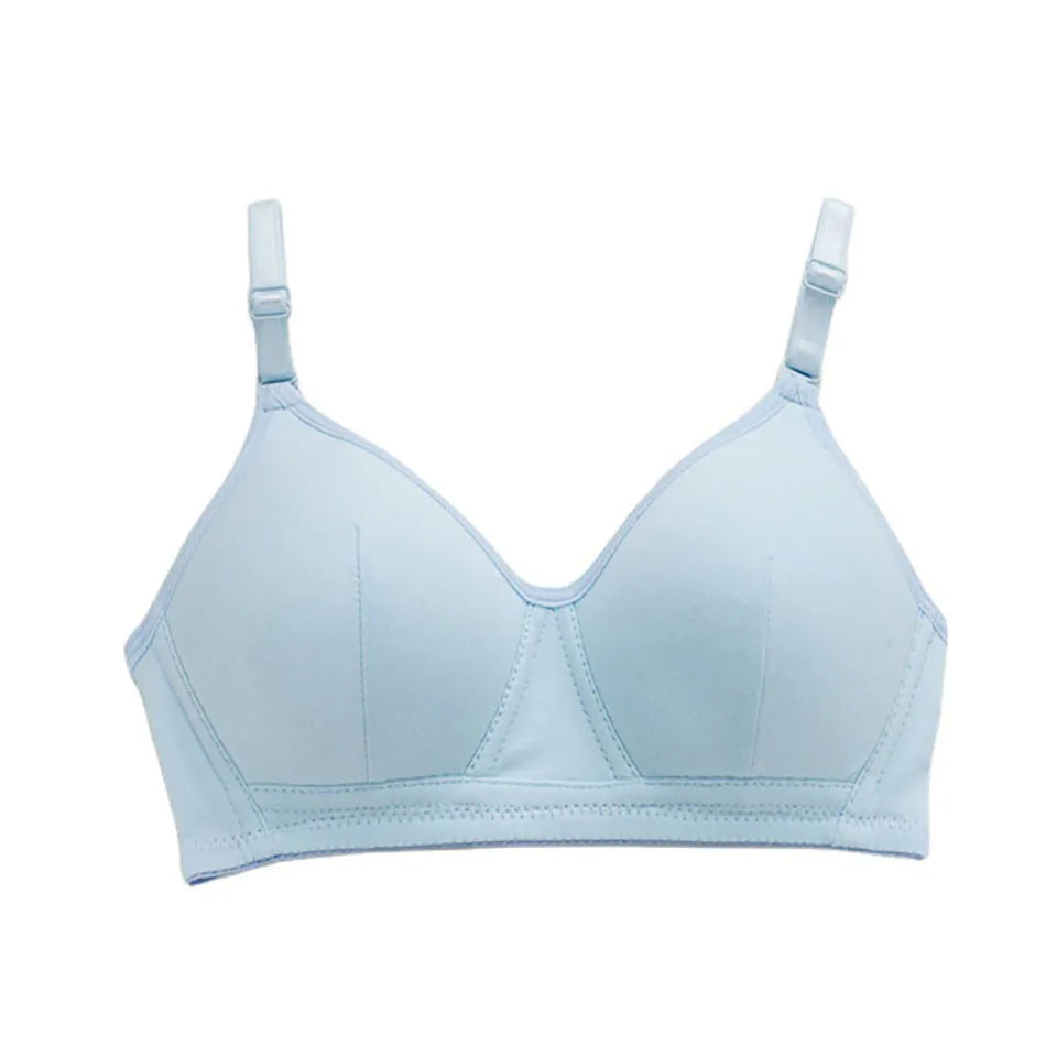 CowLost | product_id-girls-wireless-training-bra-with-detachable-straps-soft-solid-color-teens-bralette |6