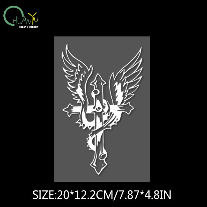 CowLost | creative-eagle-heron-cross-stitch-personalized-car-sticker |11