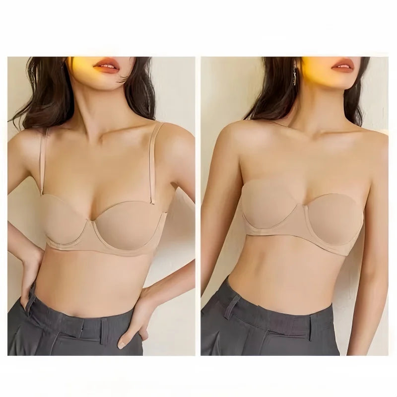 CowLost | product_id-seamless-wireless-push-up-padded-1-2-cup-bra-for-women-comfortable-invisible-brassiere |5