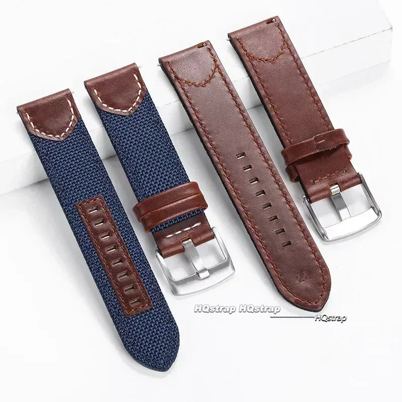 CowLost | product_id-hqstrap-quick-release-waterproof-nylon-leather-watch-strap-20mm-22mm-for-huawei-unisex-sport-wristband |3