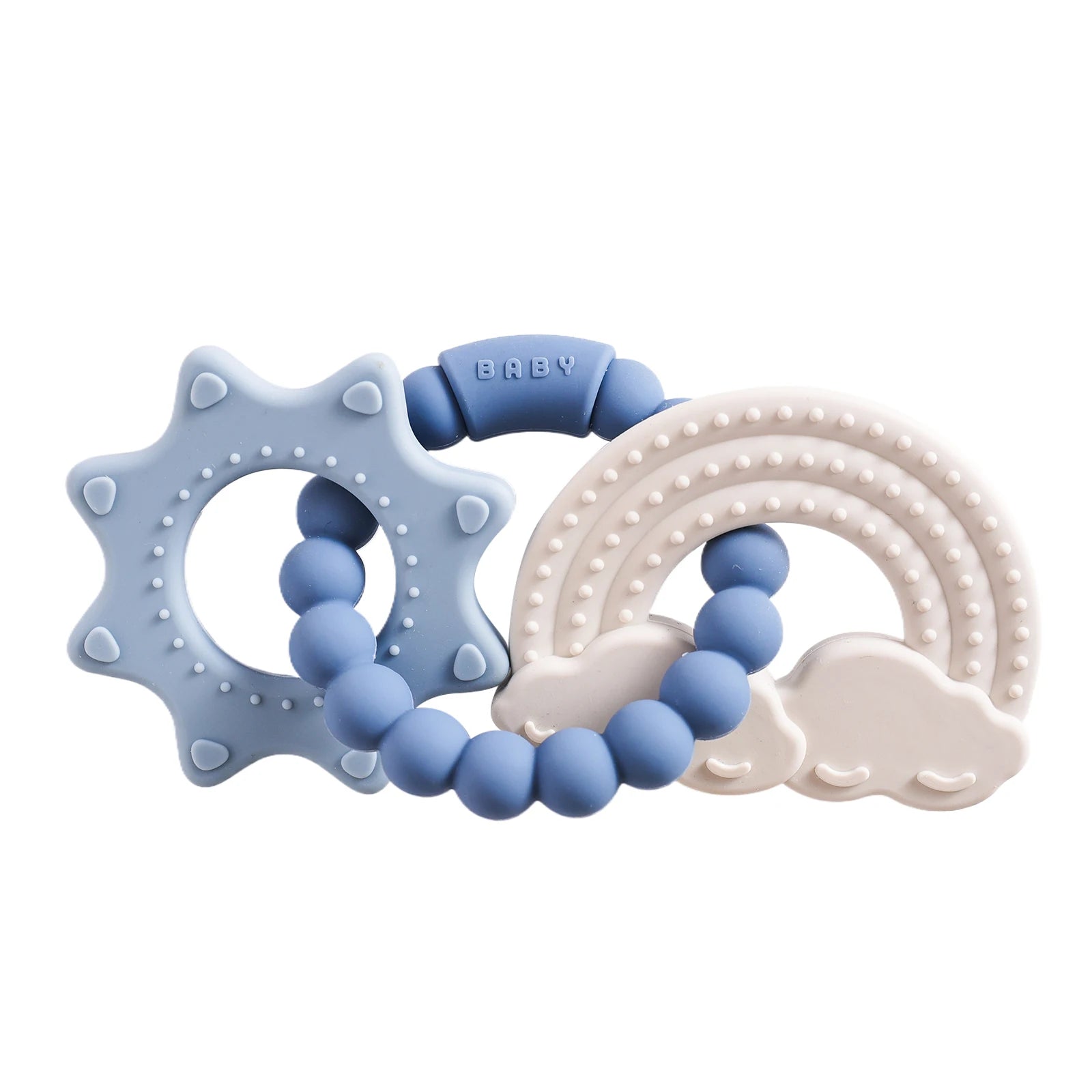 1pc Silicone Teether, Food Grade Baby 0-12 Toys