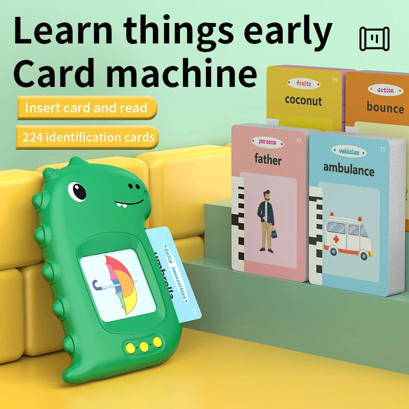 Early Education Talking Flash Card Machine with English Audio Book for Kids Birthday Gift Toy