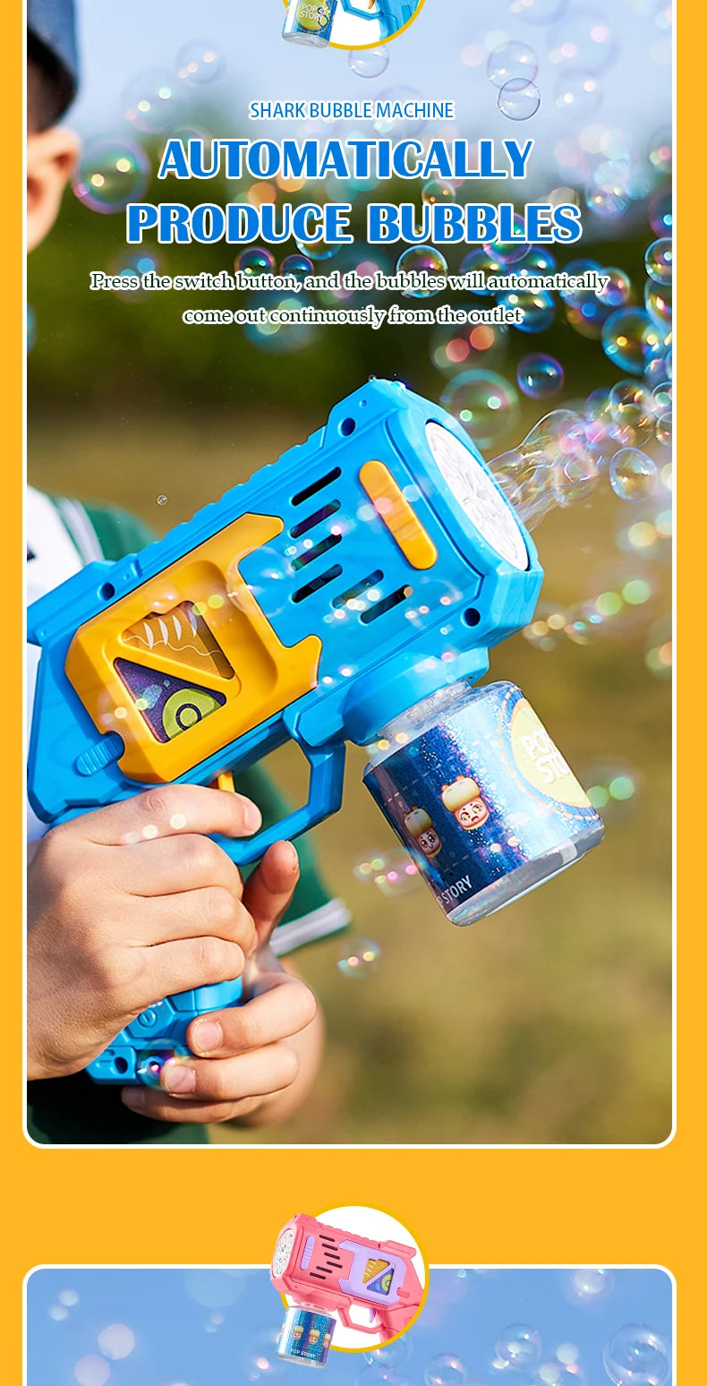 CowLost | product_id-electric-bubble-gun-toy-with-colorful-lights-outdoor-summer-puzzle-gift-no-bubble-liquid-or-battery-included |8