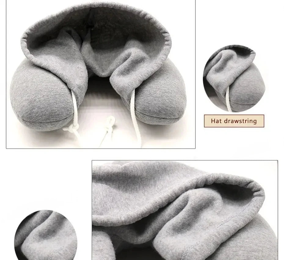CowLost | travel-pillows-product_id-portable-u-shape-neck-pillow-with-hood-for-travel-and-privacy-protection |12