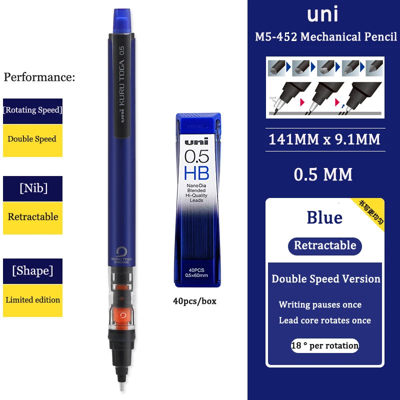 CowLost | product_id-uni-kuru-toga-m5-452-0-5mm-mechanical-pencil-low-center-gravity-japan-stationery |19