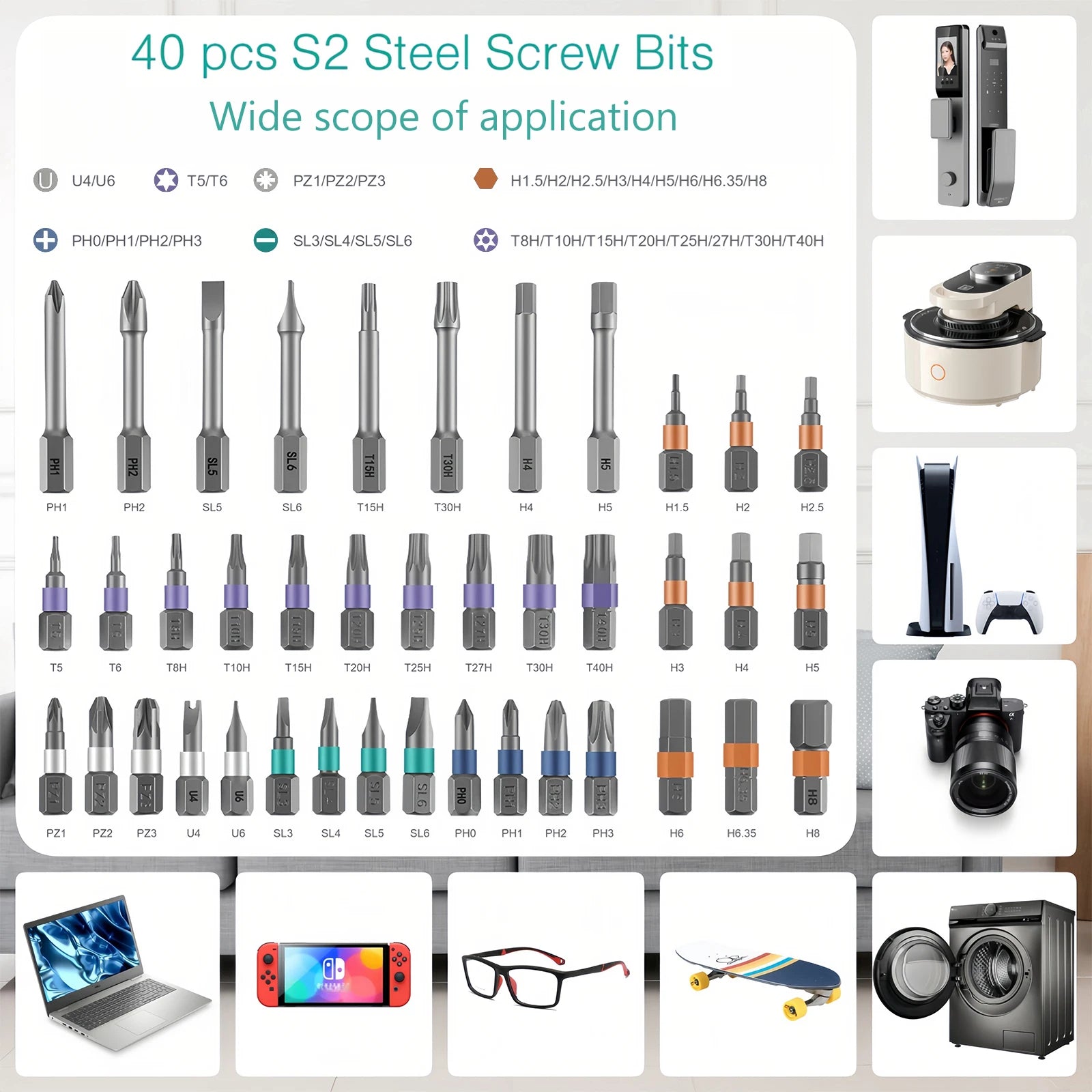 ORIA 42-in-1 Magnetic Ratchet Screwdriver Set with Detachable Handle for Computer Repair