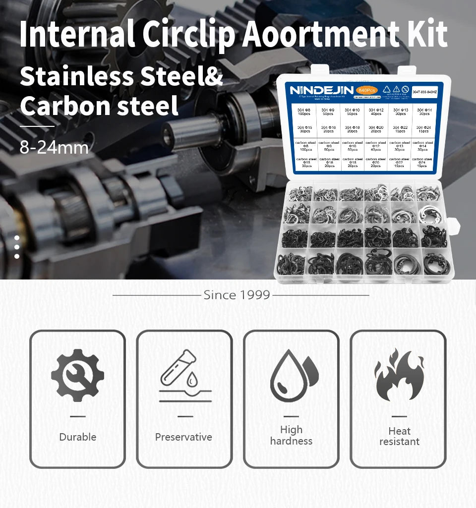 CowLost | nindejin-c-type-internal-circlip-retaining-rings-assortment-kit-for-hole-stainless-steel |1