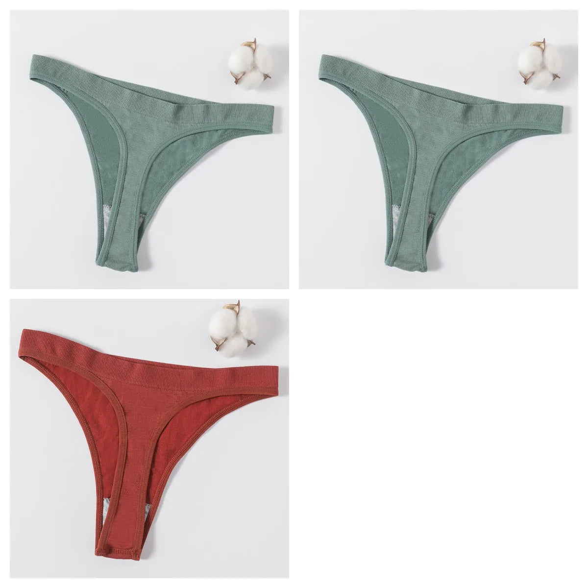 CowLost | product_id-3pcs-womens-brazilian-low-rise-ribbed-stretch-g-string-panties-m-xl-soft-comfort |43