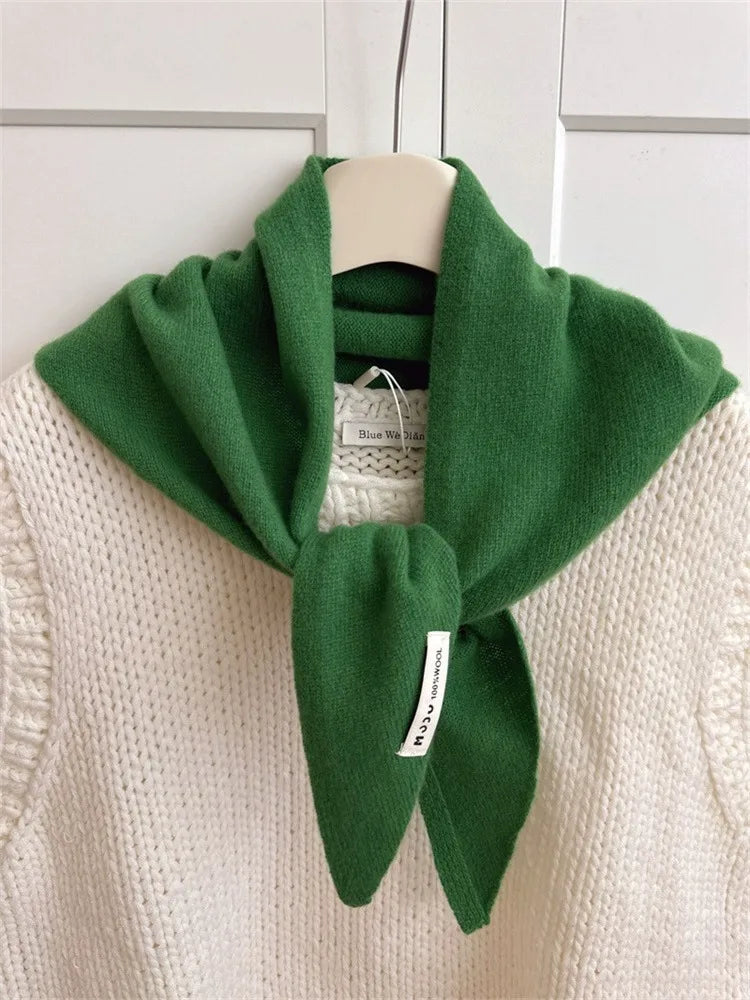 CowLost | british-korean-triangle-scarf-niche-wool-triangular |24