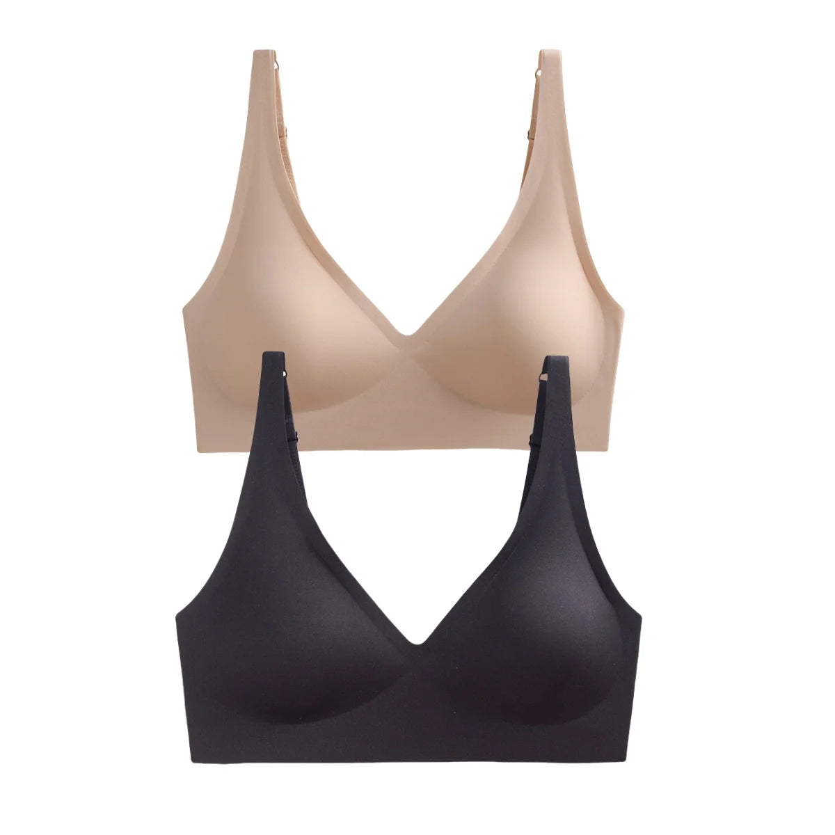 CowLost | product_id-2pcs-seamless-wireless-push-up-bras-soft-padded-deep-v-bralettes-s-3xl |26