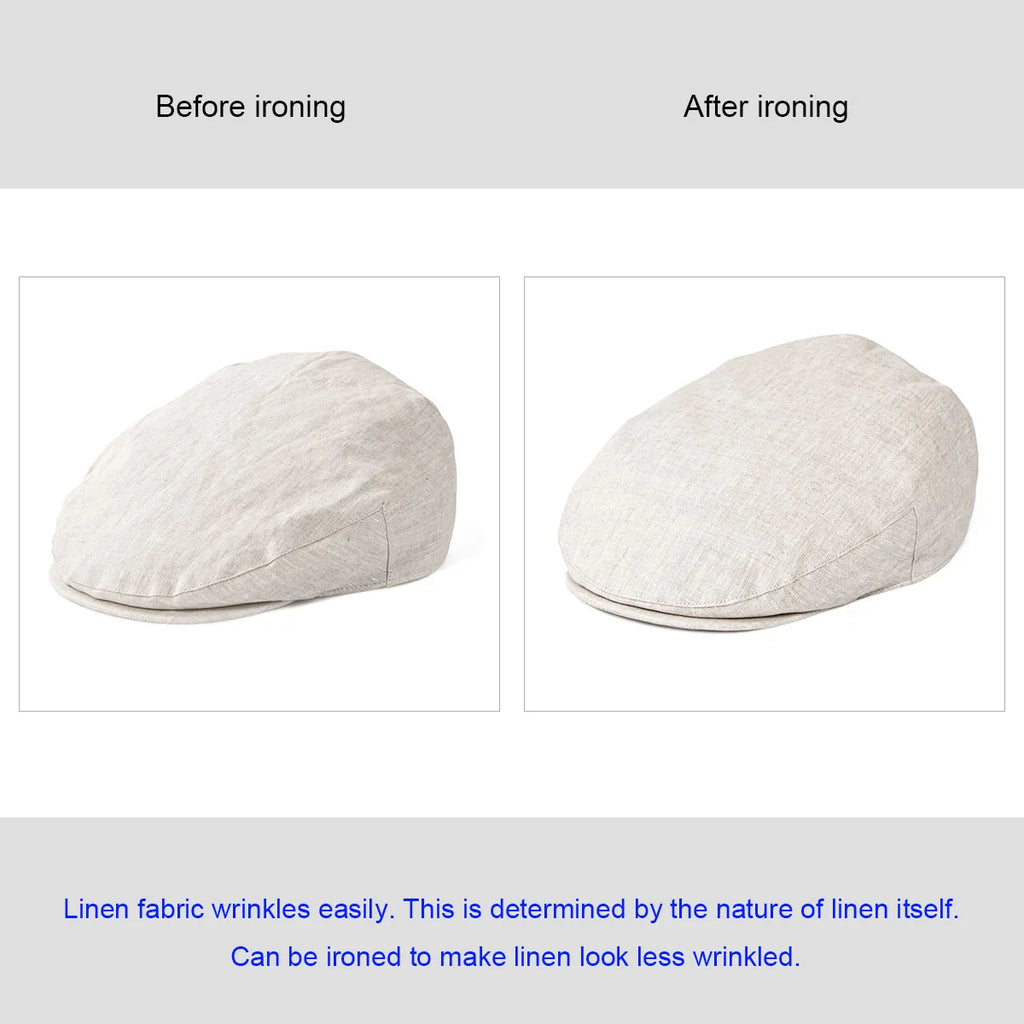 CowLost | botvela-linen-flat-cap-for-men-women |8