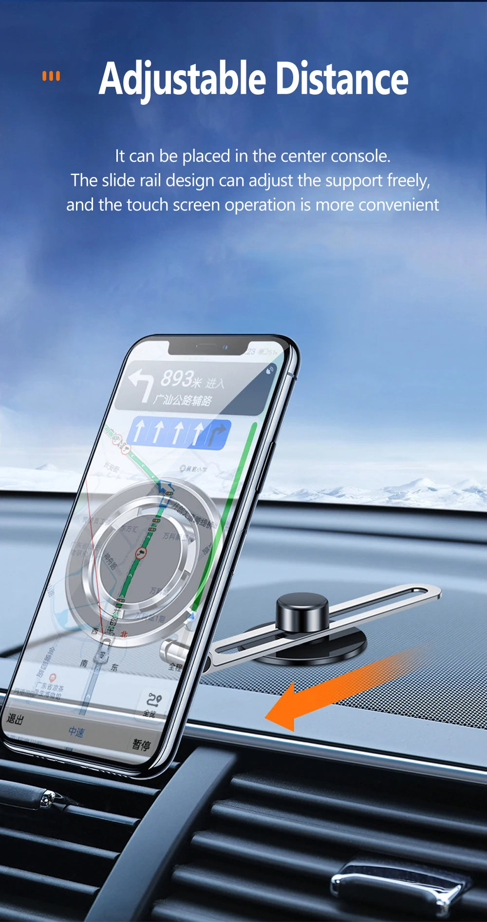 CowLost | product_id-magnetic-adjustable-foldable-telescopic-car-phone-holder-gps-mount-for-iphone-14-13-12-magsafe |17