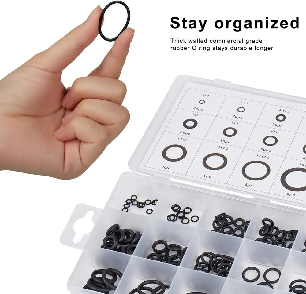 CowLost | o-ring-assortment-kit-set-nitrile-rubber-high-pressure-o-rings-nbr-sealing-kit-for-plumbing-automotive-and-faucet-repair-o-rings |26