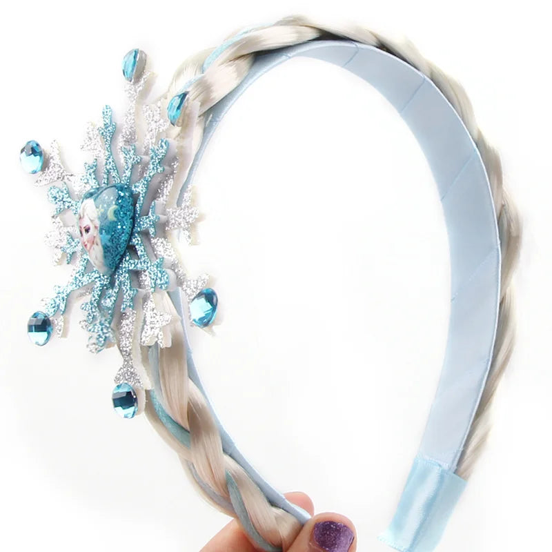 CowLost | frozen-princess-elsa-headband-snowflake-tiara-wig-braid |7