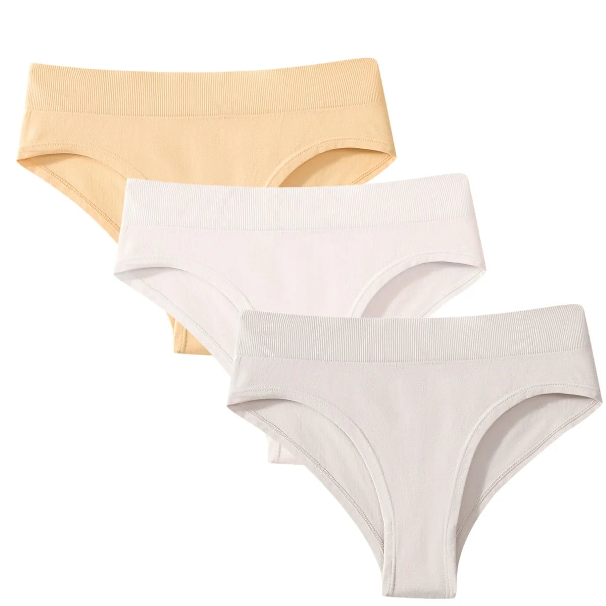 CowLost | product_id-3pcs-womens-high-rise-solid-color-briefs-panties-plus-size-s-3xl |14