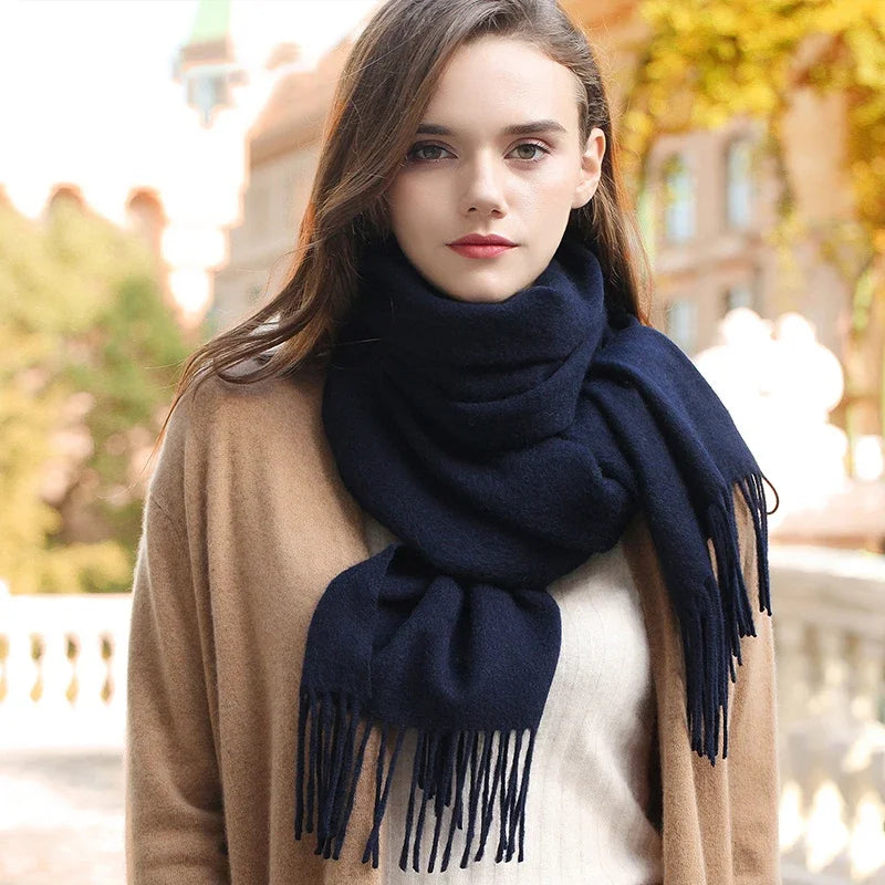 CowLost | winter-pure-long-wool-scarf-women-luxury-brand |4