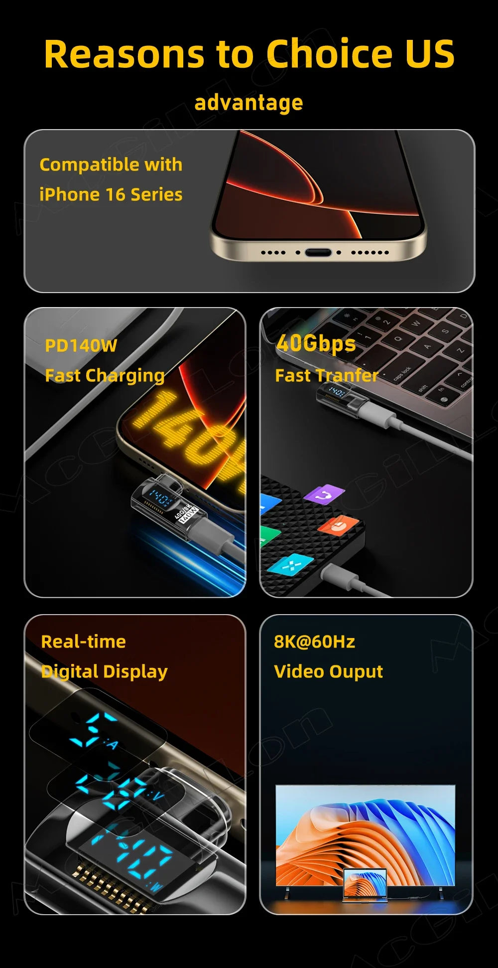 CowLost | product_id-transparent-led-usb4-0-type-c-to-c-otg-adapter-40gbps-8k-60hz-5a-fast-charging-140w-pd-for-iphone-16-15-macbook-pro |8
