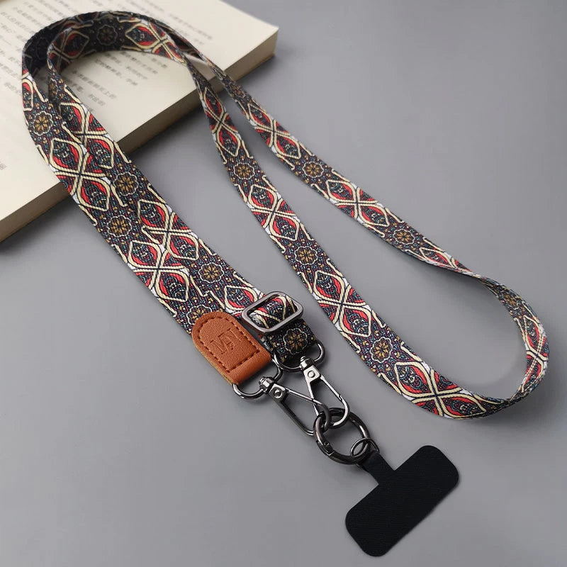 CowLost | uncategorized-adjustable-retro-totem-pattern-crossbody-cell-phone-lanyard |22