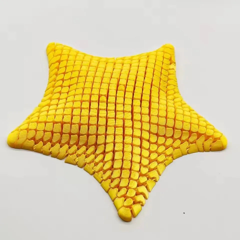 3D Printed Articulated Starfish Fidget Stress Relief Toy with Movable Joints