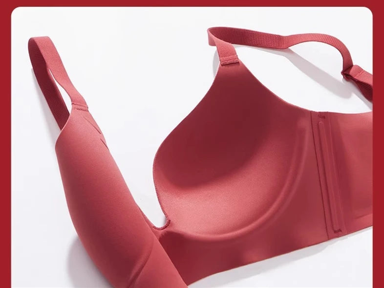 CowLost | product_id-red-seamless-wireless-push-up-bra-for-women-anti-sagging-wedding-breast-reduction |7