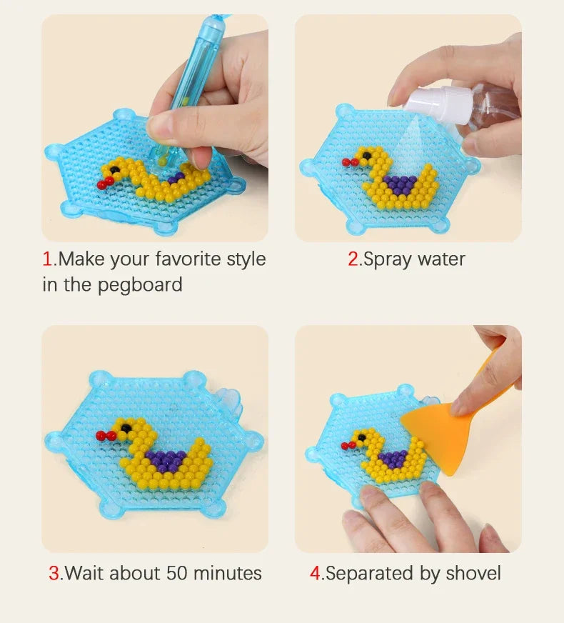 300Pcs 5mm Plastic Water Beads Educational Puzzle Toy for Children