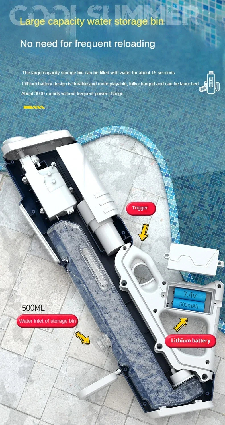 Automatic Electric Water Absorption High-Pressure Water Gun Toy for Kids