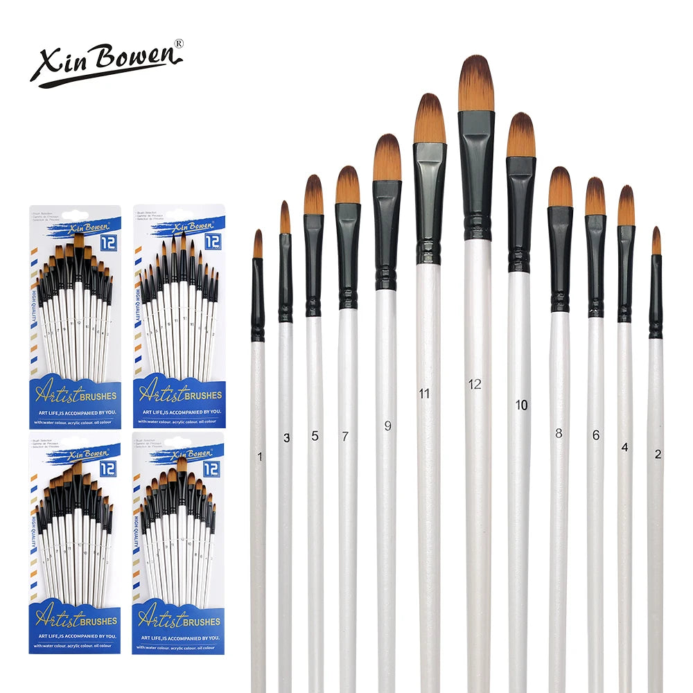 CowLost | 12-piece-nylon-bristle-brushes-set-for-beginners |5