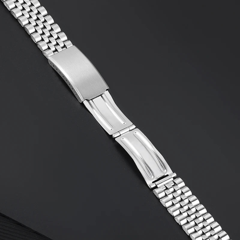 Stainless Steel Watchbands 12-22mm with Folding Clasp for Casio & Seiko