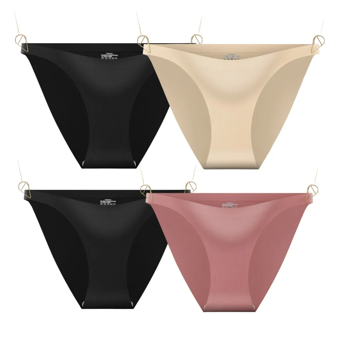 CowLost | product_id-4pcs-women-s-seamless-low-rise-ultra-thin-ice-silk-briefs-solid-colors |19