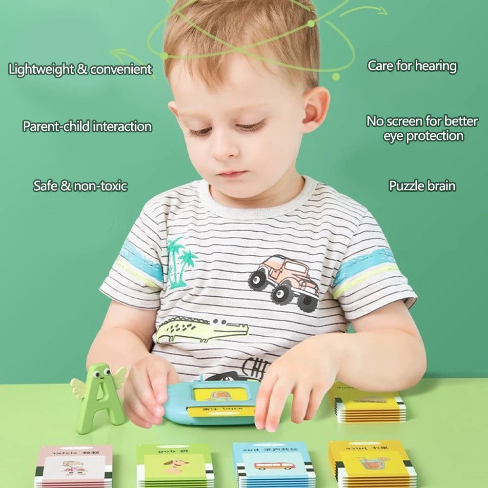Talking Flashcards Early Education Electronic Montessori Toy for Kids Toddlers Preschool Gift