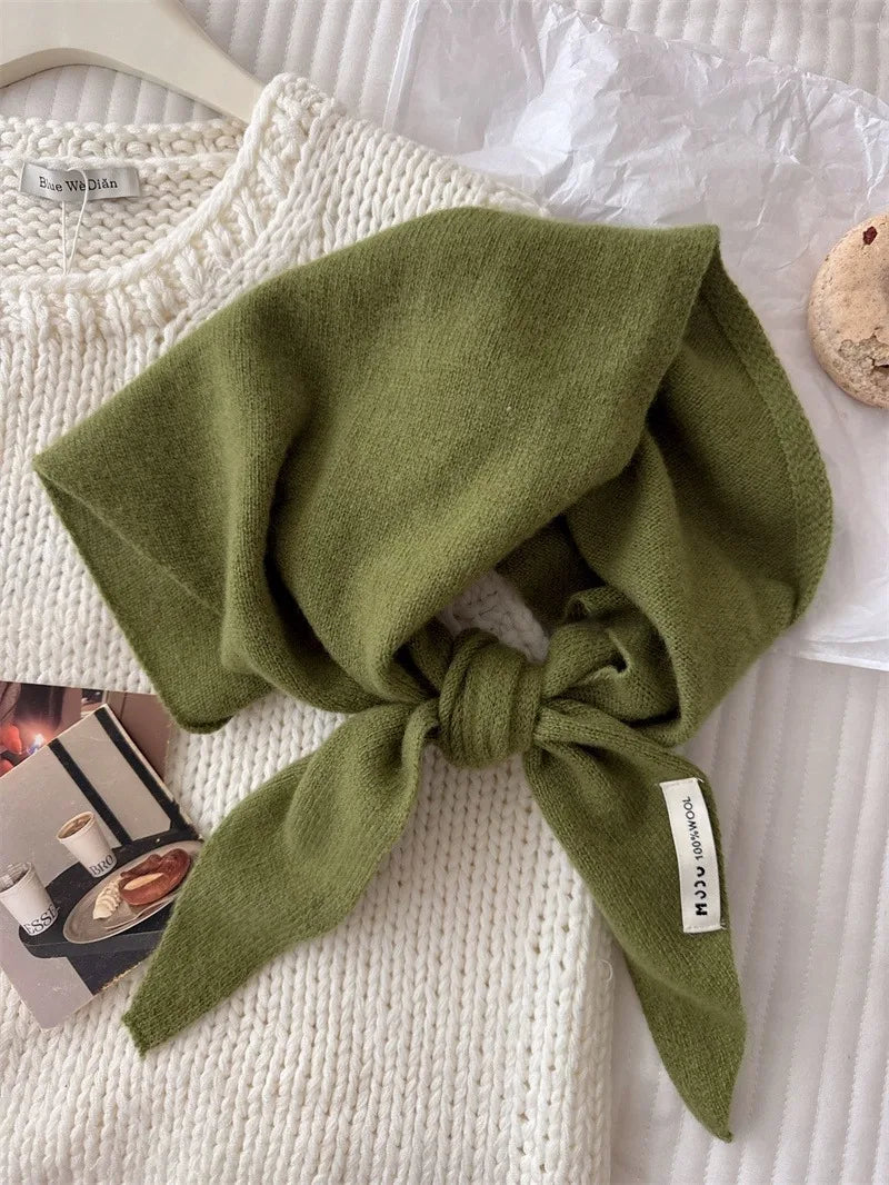 CowLost | british-korean-triangle-scarf-niche-wool-triangular |17