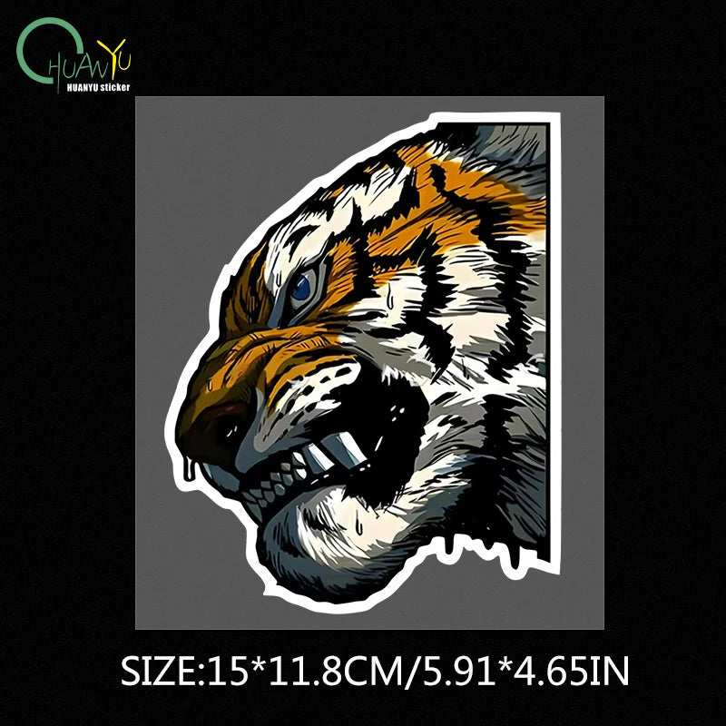 CowLost | reflective-car-sticker-tiger-side-face |9