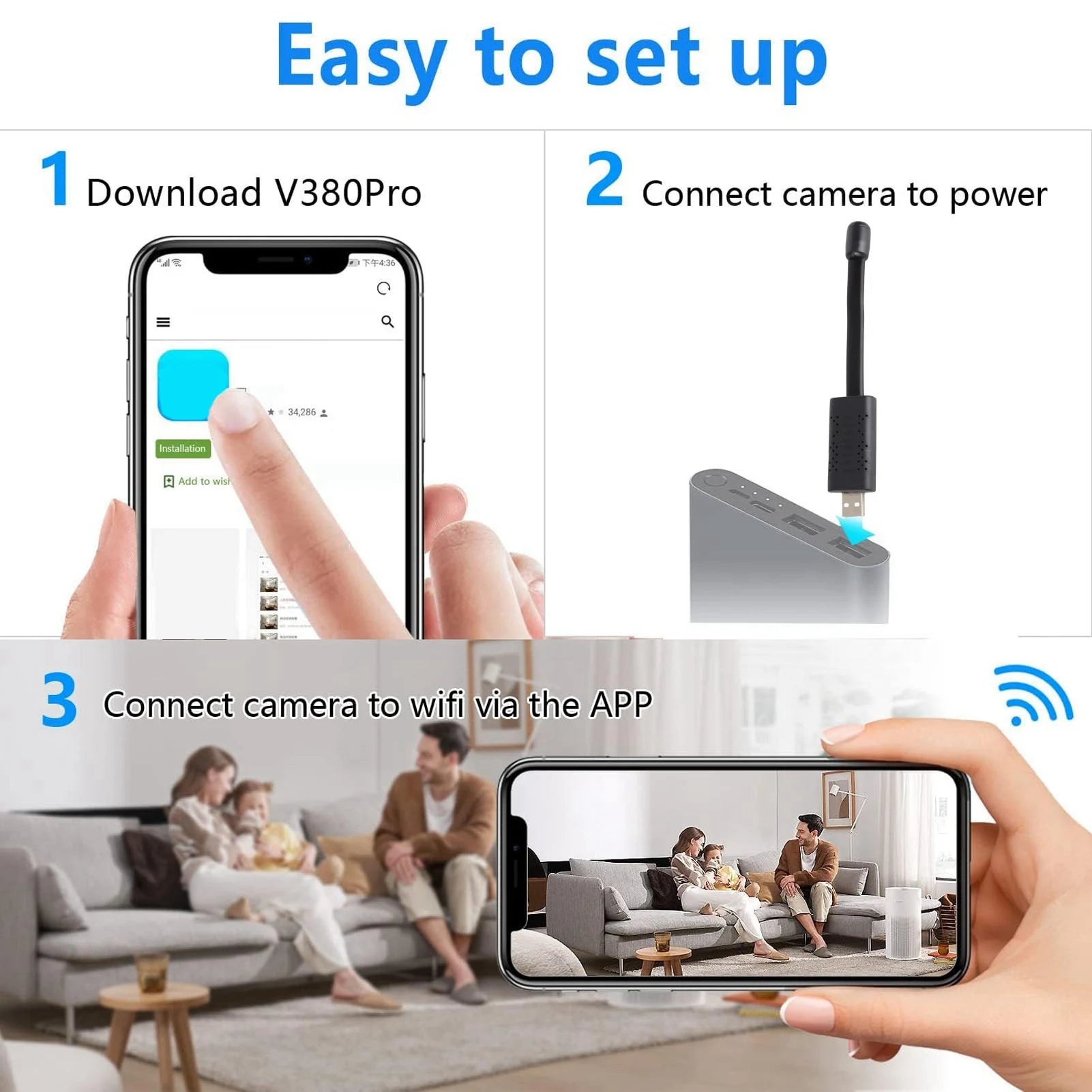 CowLost | usb-plug-wifi-wireless-camera-1080p-hd-motion-detection-remote-viewing-small-security-camera-for-car-home |2