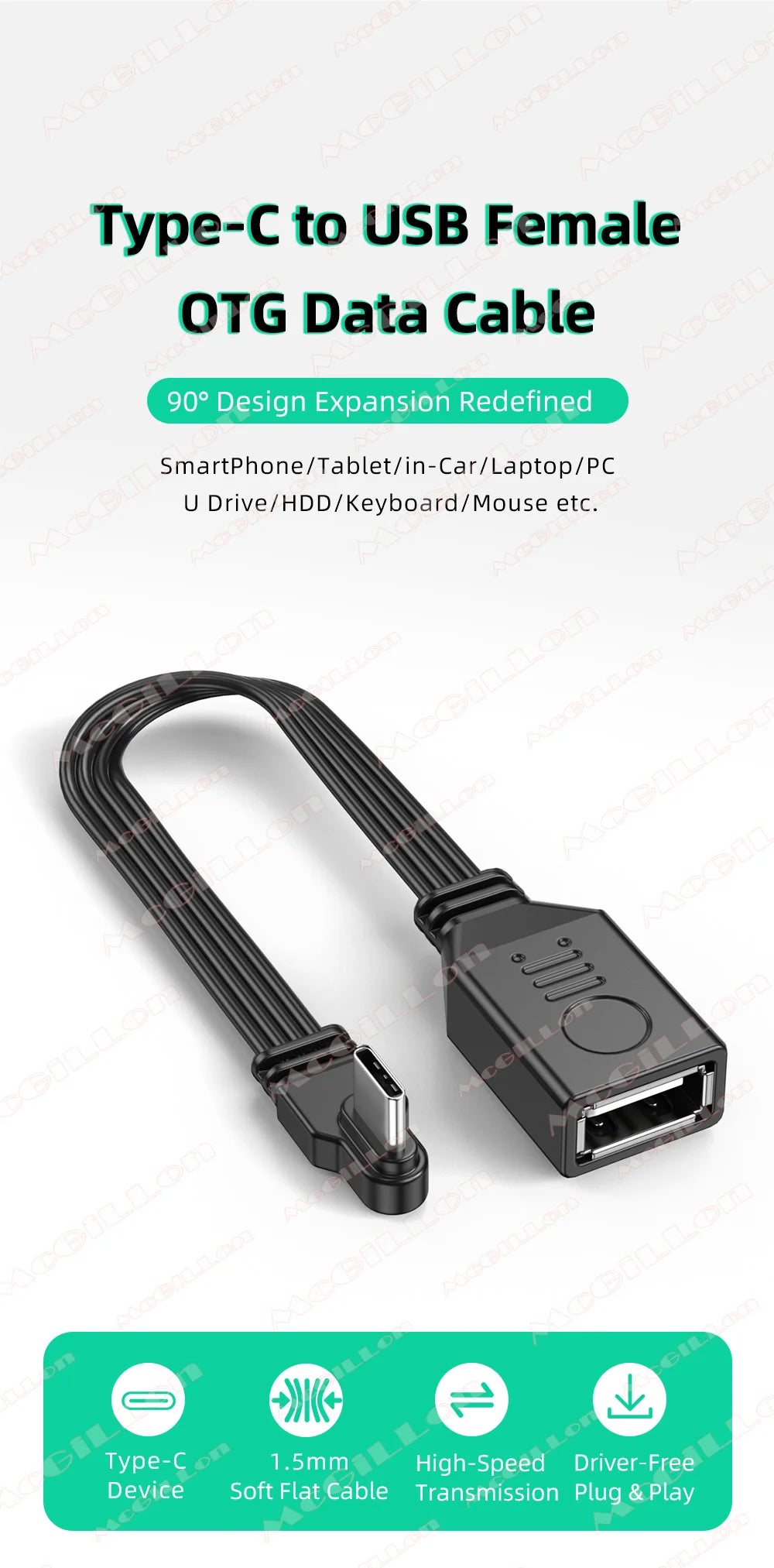 CowLost | product_id-flat-type-c-to-otg-usb-2-0-adapter-cable-90-male-to-female-for-phones-tablets-computers |7