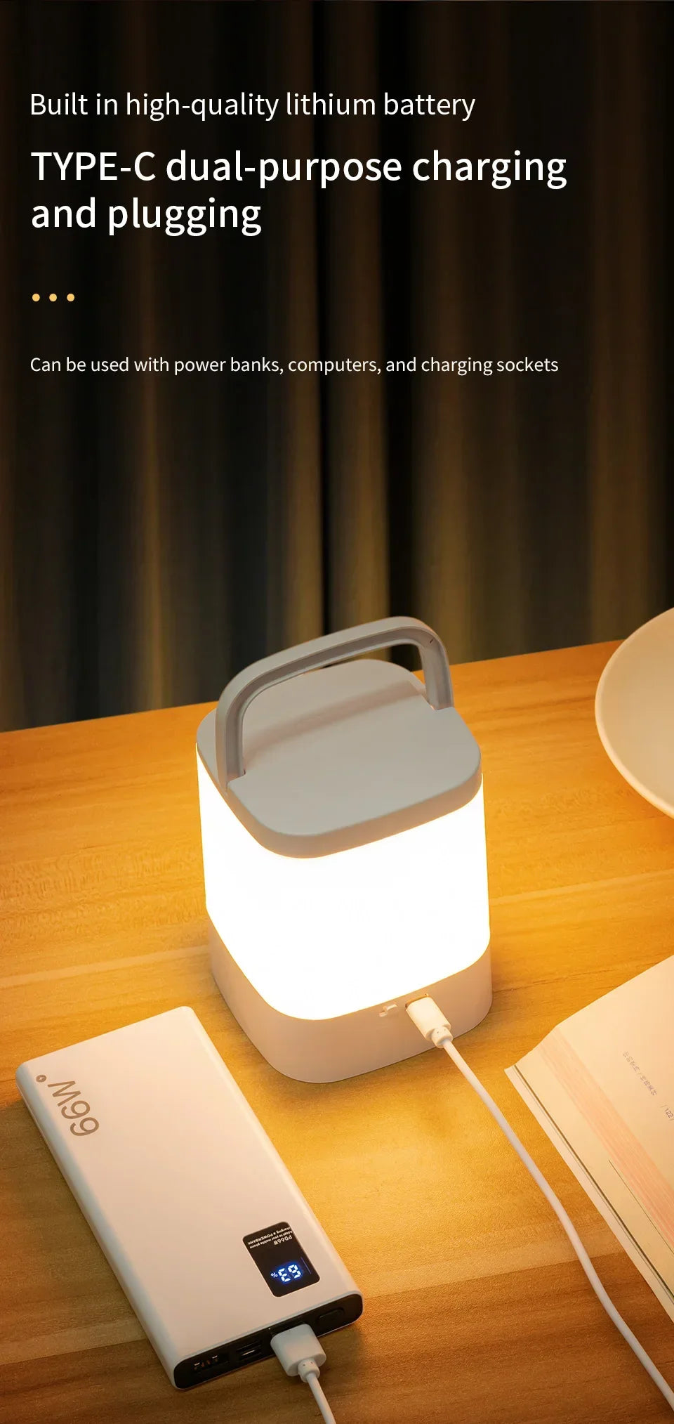 CowLost | product_id-rechargeable-touch-dimmable-led-night-lamp-with-remote-and-clock-display-eye-protection |12