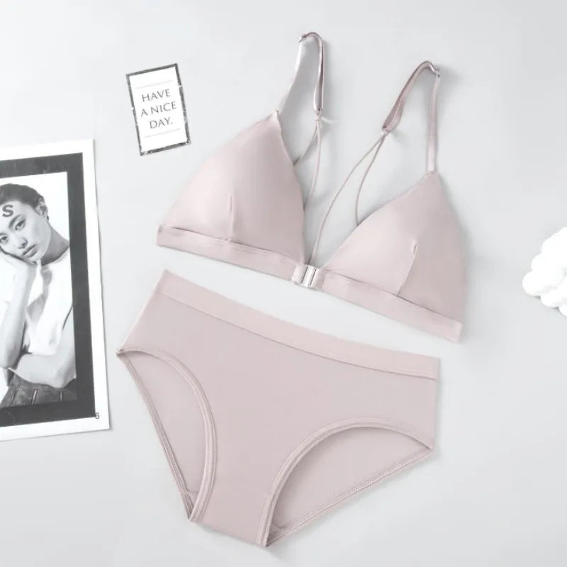 CowLost | product_id-women-s-wireless-front-closure-push-up-bra-low-waist-seamless-panty-set |13