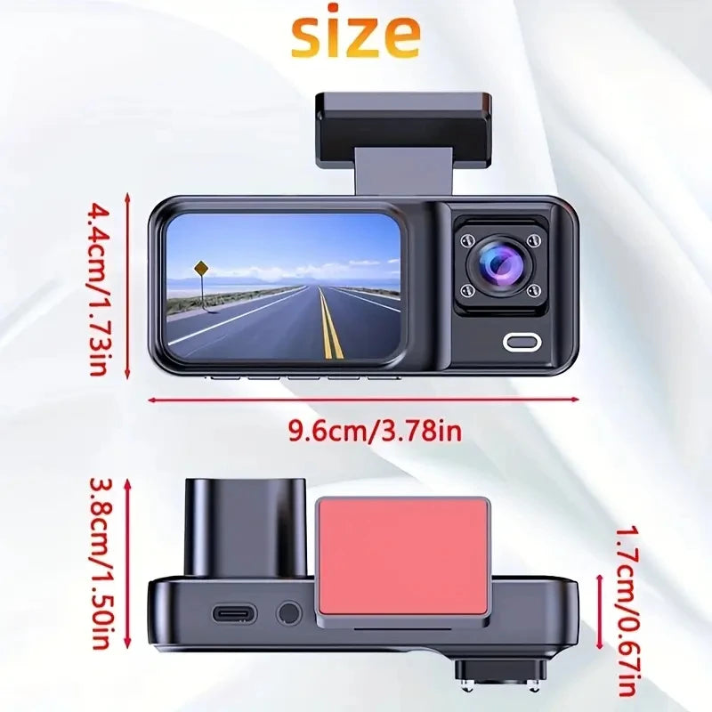 CowLost | product_id-baideluo-3-channel-1080p-car-dash-cam-with-rear-view-recorder |6