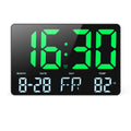 ORIA 11.5" Large USB Powered Digital LED Wall Clock with Calendar, 12/24H Time, Alarm, and Temp Display