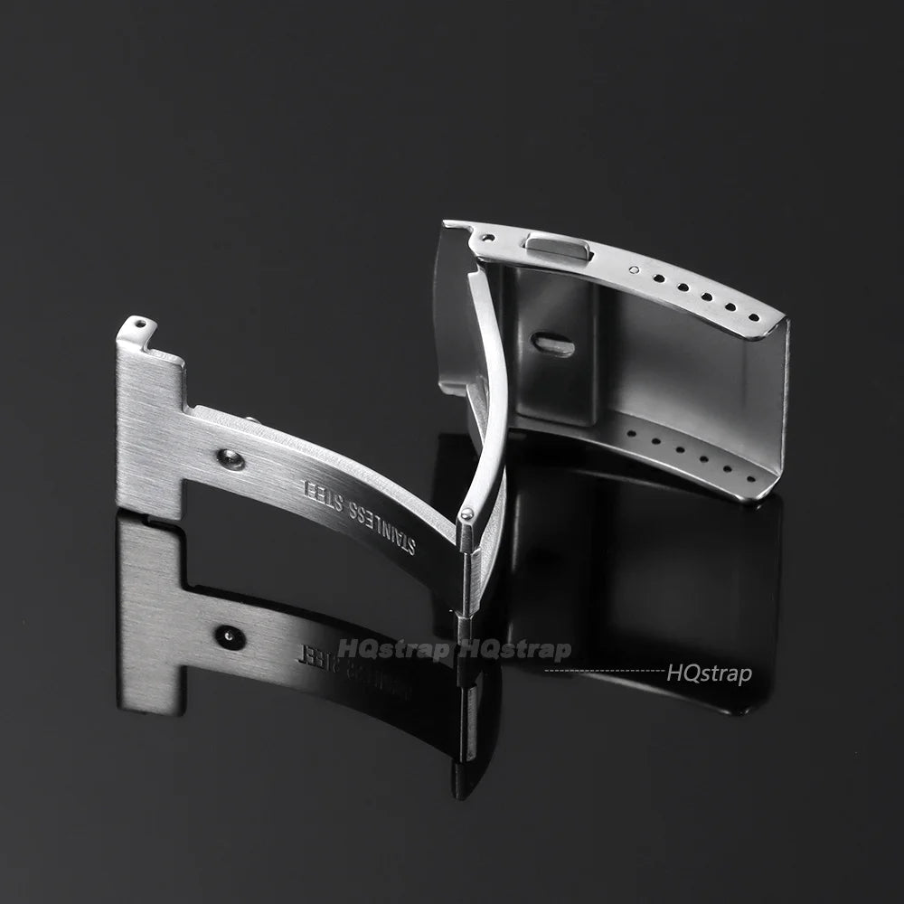 CowLost | 16mm-18mm-20mm-watch-buckle-solid-stainless-steel-brushed-folding-safety-buckle-double-push-watch-clasp-universal-premium-clasps |3